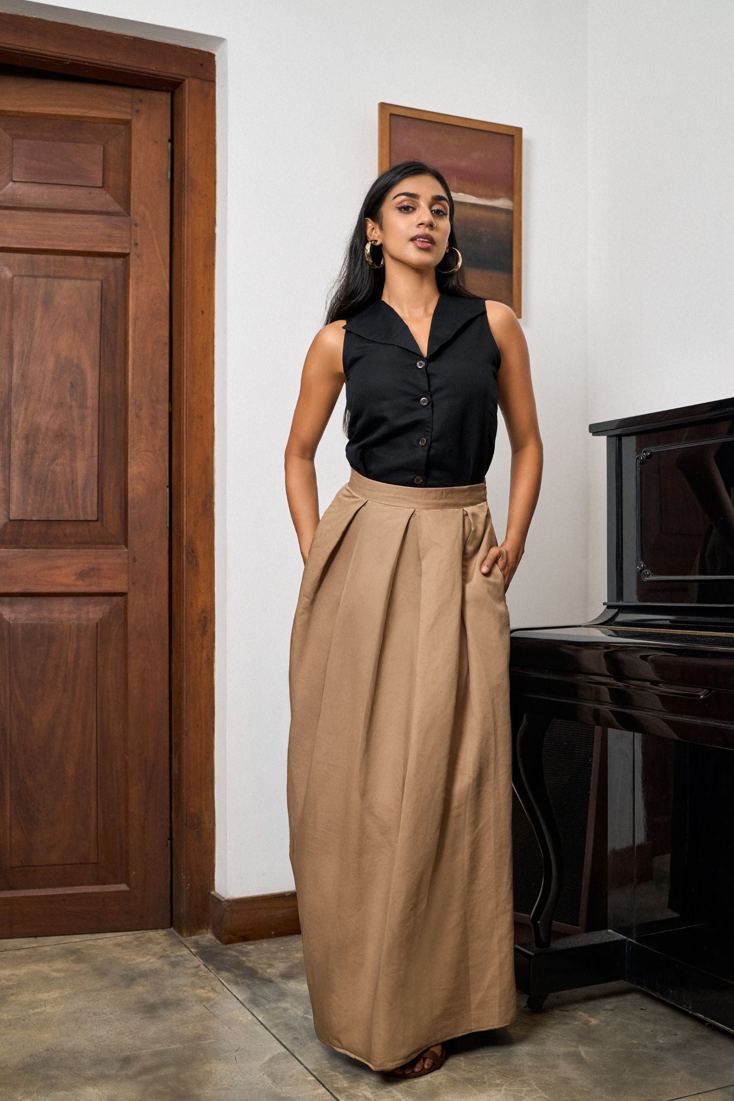 Lian Beige Maxi Ruach Official Clothing Skirts Maxi Skirts