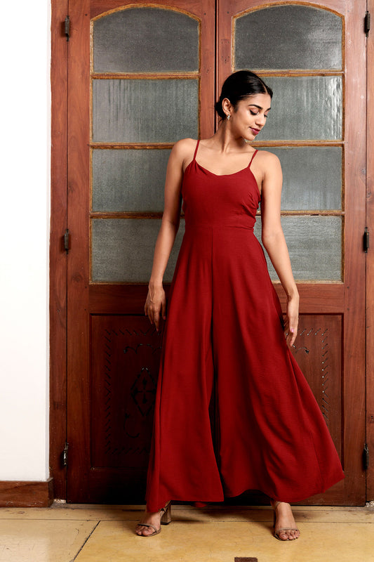 Melina Red Jumpsuit