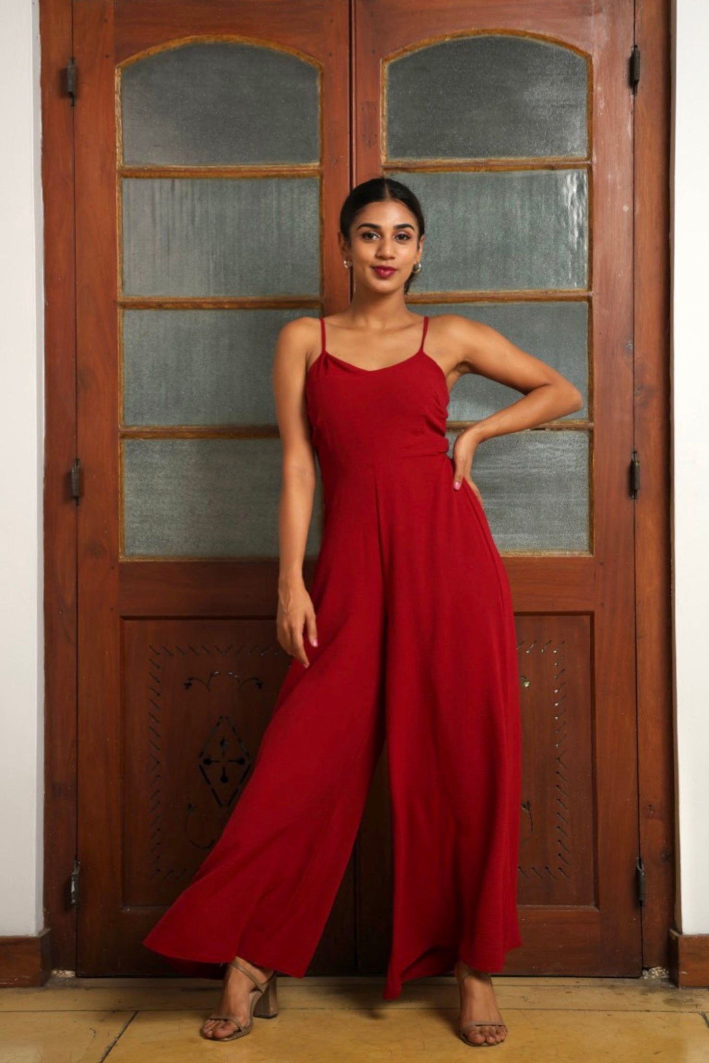 Melina Red Jumpsuit