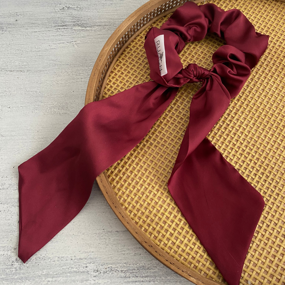 Maroon Scarf Scrunchie