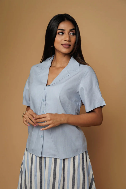 KORI BLUE BUTTON DOWN