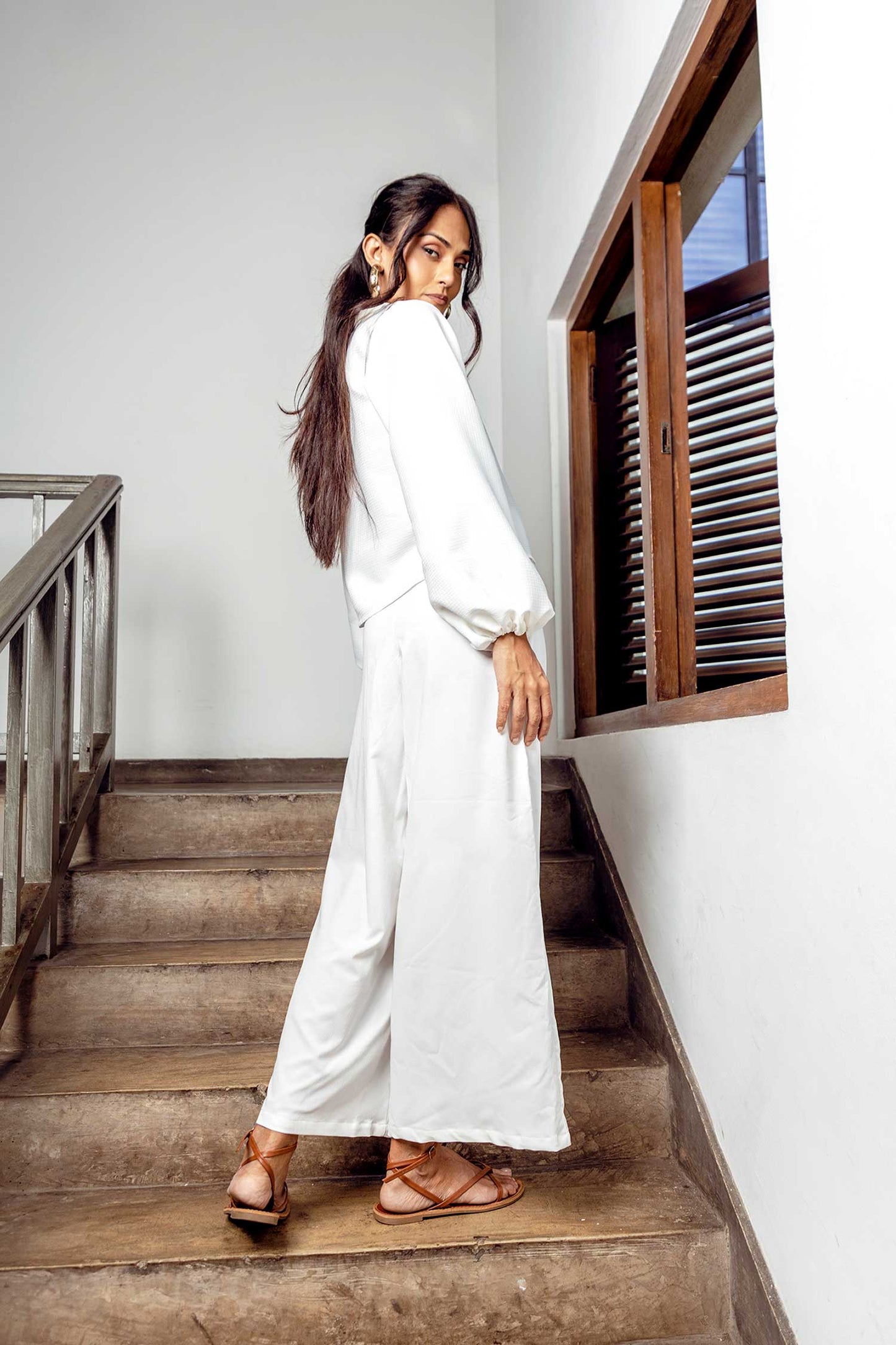 Akika White Wide Leg