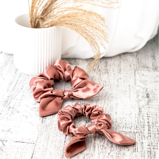 Peach Cloud Bow Scrunchie